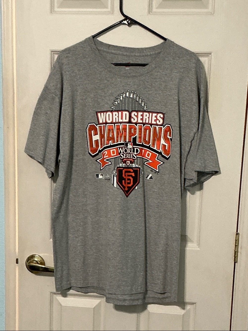 Hanes Gray San Francisco Giants 2010 World Series Champions T-Shirt